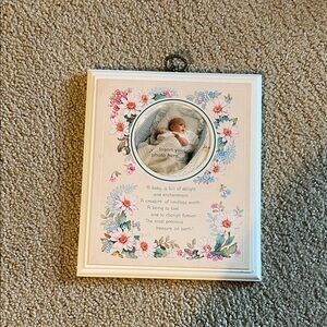 Charming Floral Baby Picture Frame
